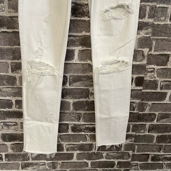 NWT GRLFRND THE KAROLINA WHITE DISTRESSED SKINNY LEG HIGH RISE JEANS - Picture 6 of 11